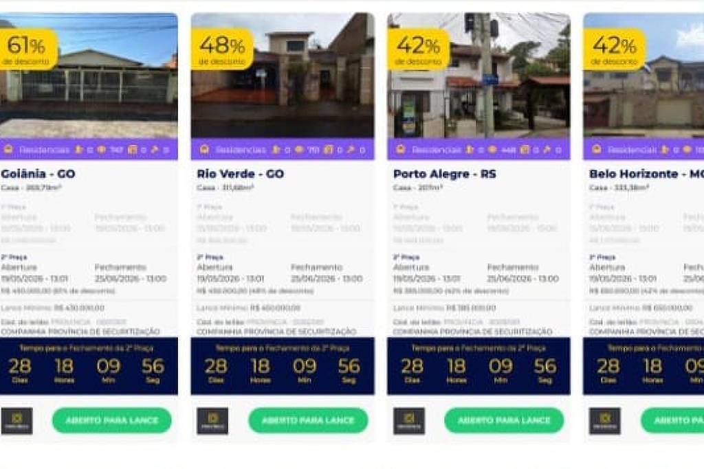 Bayit leiloa 75 imóveis da CashMe com descontos de até 70% em junho em contexto de Mercado Imobiliário